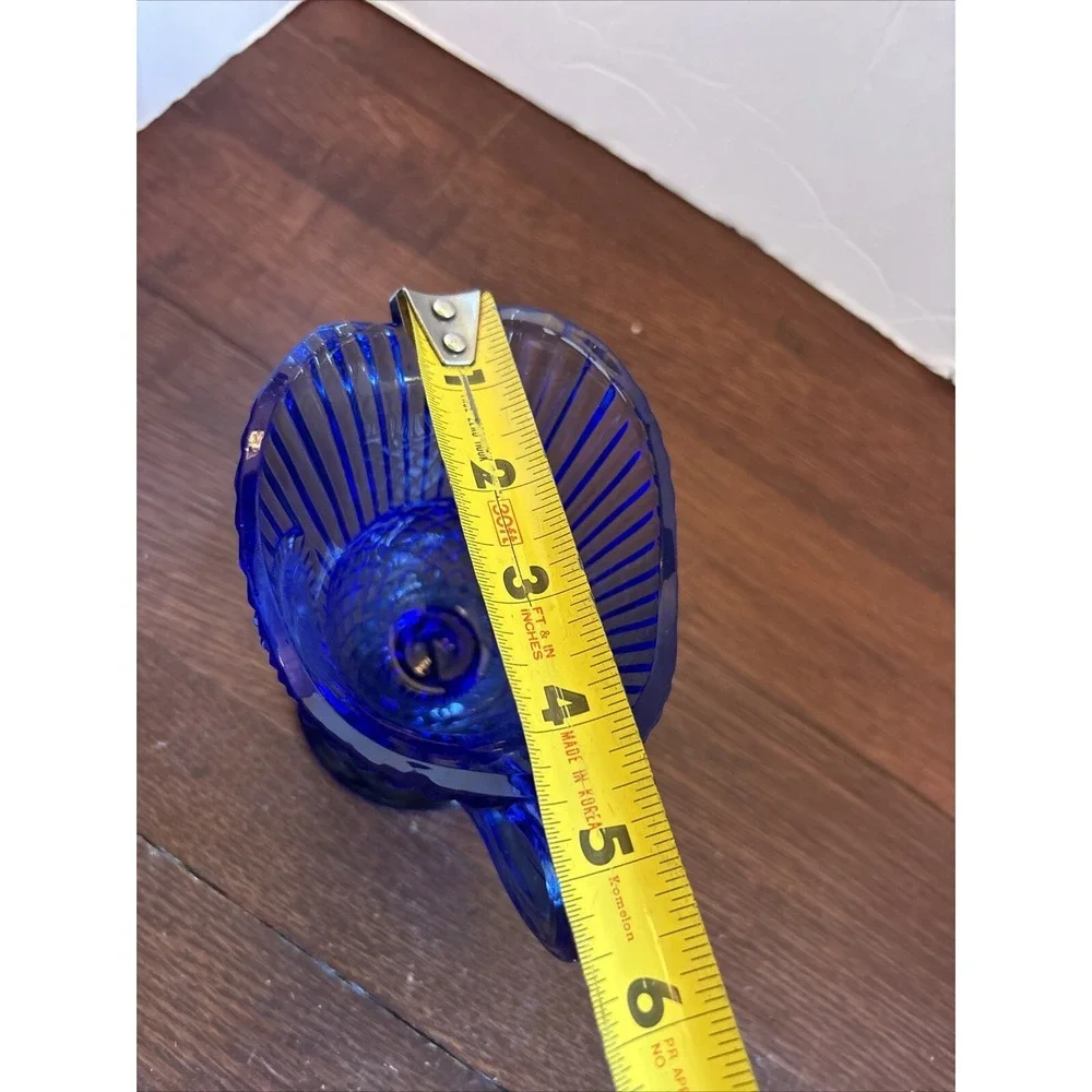 Vintage AVON Cobalt Blue Small Glass Pitcher Old Mount Vernon‎ Fridgescaping